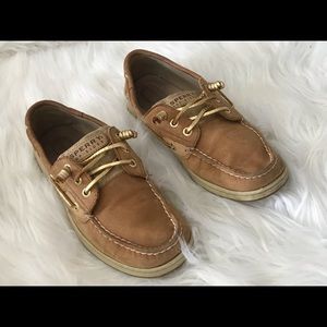 Sperry Gold Tan Boat Shies